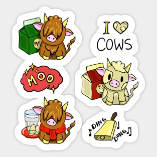 Holiday Cow Pals Herd Sticker